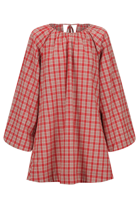 Cranberry Plaid Edie Dress