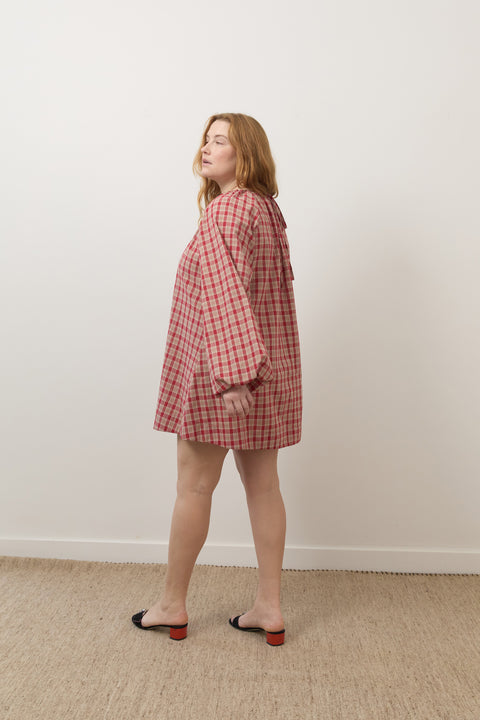 Cranberry Plaid Edie Dress
