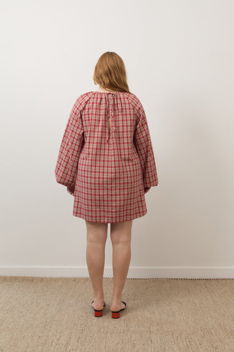Cranberry Plaid Edie Dress