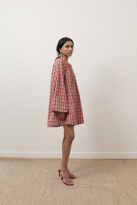 Cranberry Plaid Edie Dress