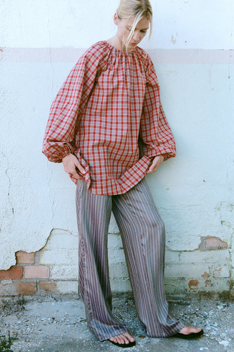 Cranberry Plaid Edie Dress