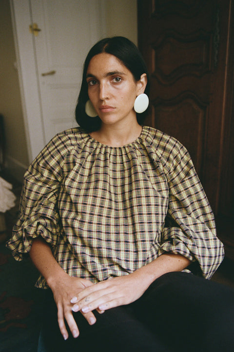 Lurex Plaid Edie Top