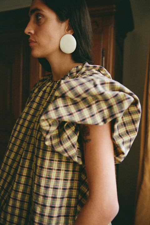 Lurex Plaid Edie Top