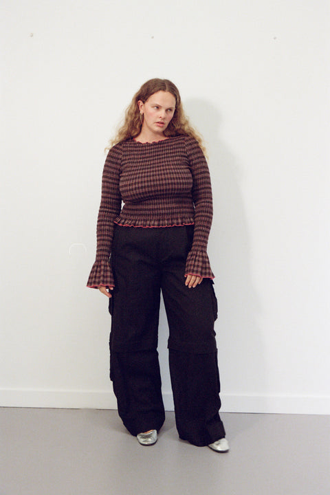 Jess is 5’8” and wears XL