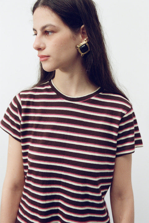 Fig Stripe Hemp Baby Tee