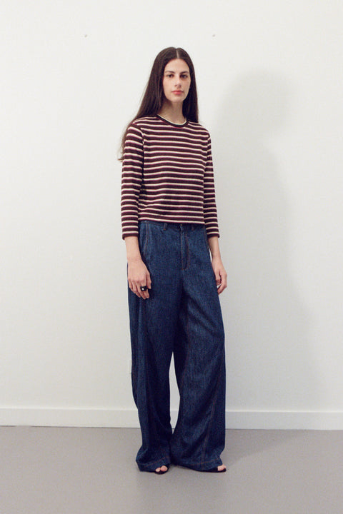 Fig Stripe Hemp Top