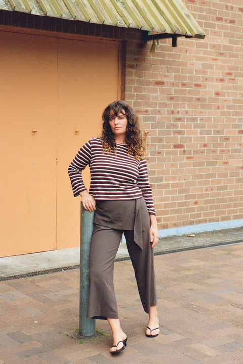 Fig Stripe Hemp Top