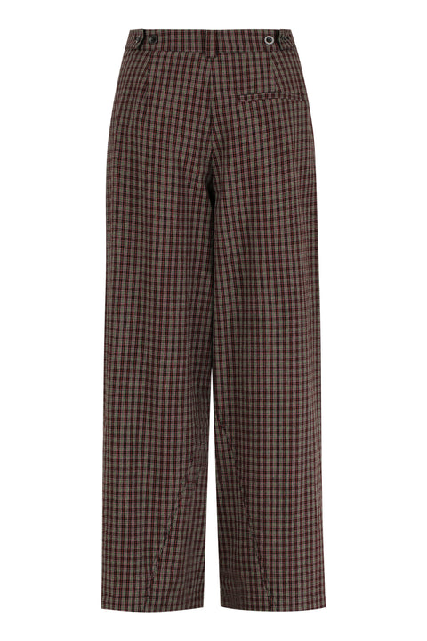 Plaid Panel Trouser