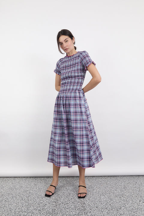 Grape Plaid Marta Dress