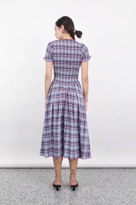 Grape Plaid Marta Dress