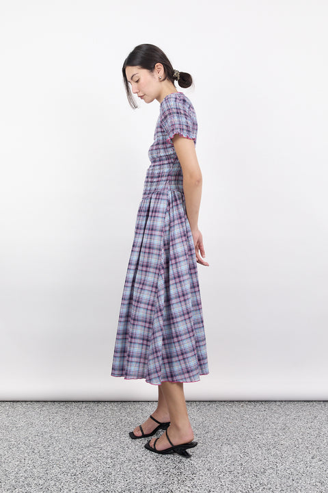 Grape Plaid Marta Dress