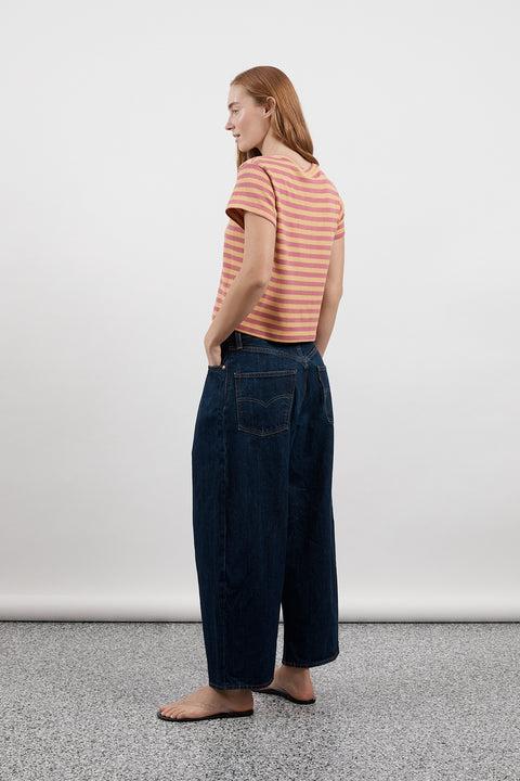 Grapefruit Stripe Hemp Baby Tee