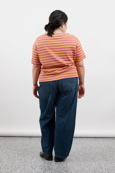 Grapefruit Stripe Hemp Baby Tee