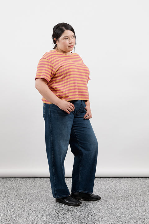Grapefruit Stripe Hemp Baby Tee