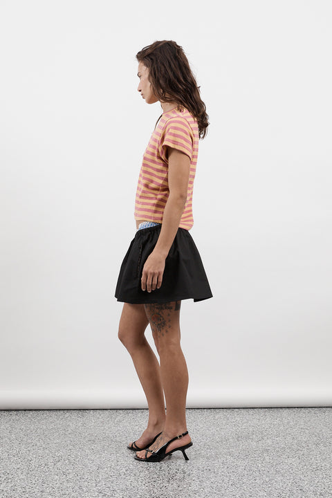 Grapefruit Stripe Hemp Baby Tee
