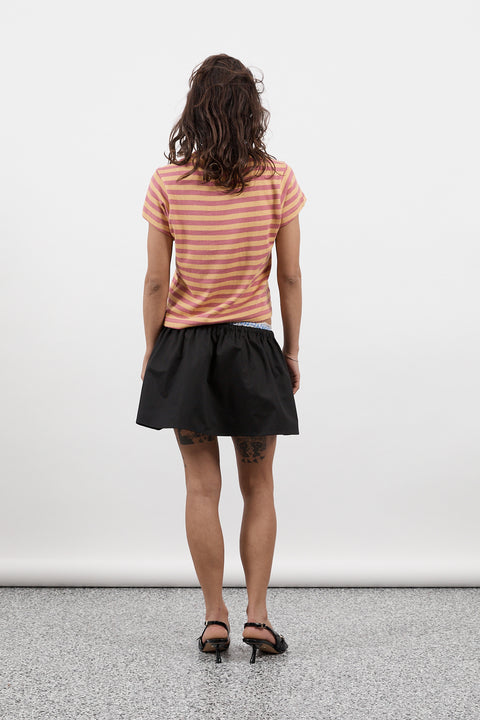 Grapefruit Stripe Hemp Baby Tee