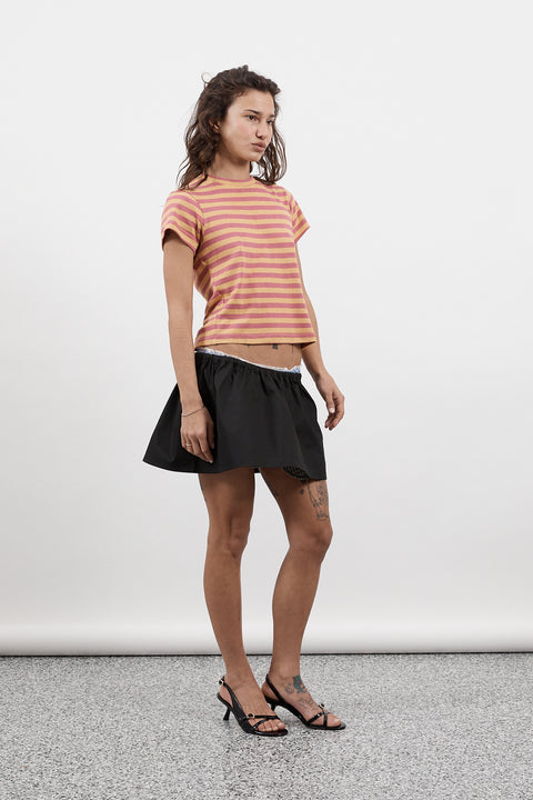 Grapefruit Stripe Hemp Baby Tee