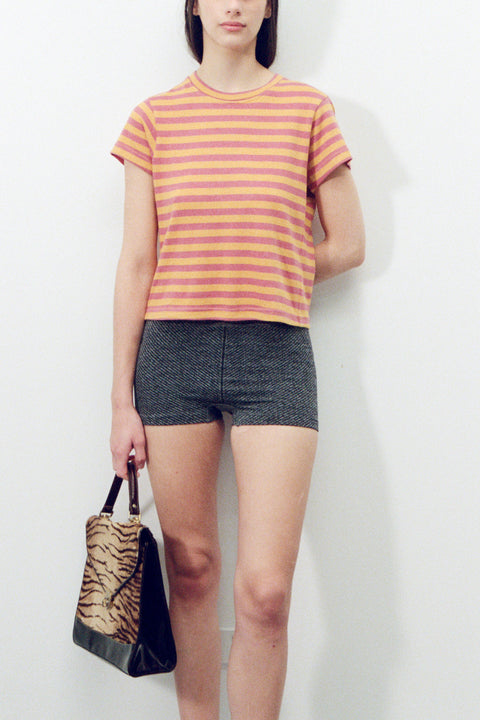 Grapefruit Stripe Hemp Baby Tee [final sale]