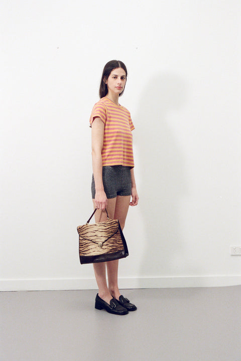 Grapefruit Stripe Hemp Baby Tee [final sale]