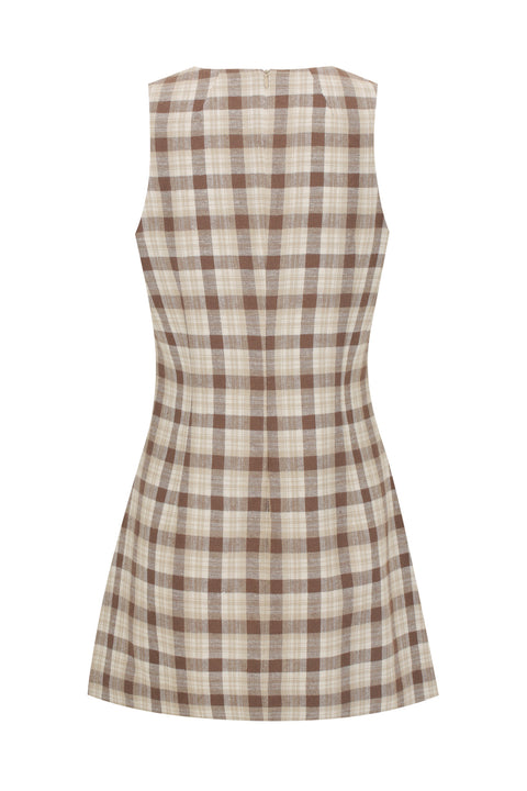 Plaid Hemp Pinafore