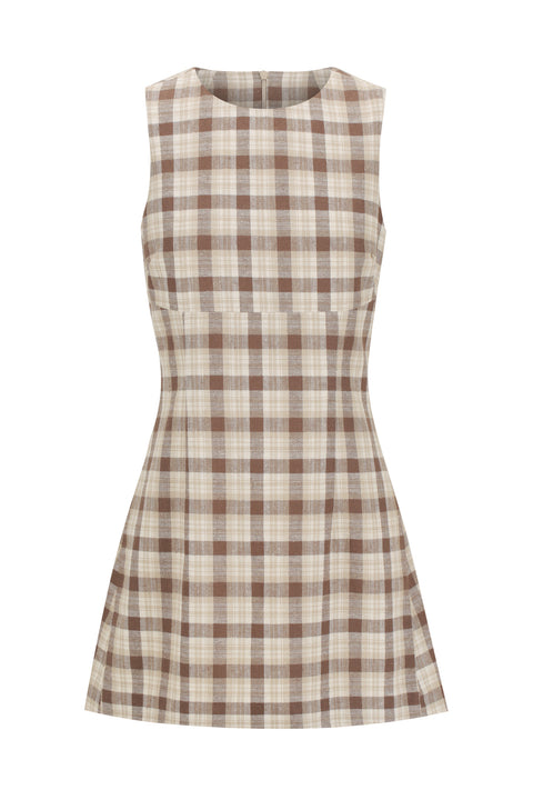 Plaid Hemp Pinafore