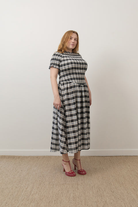 Ink Plaid Marta Dress