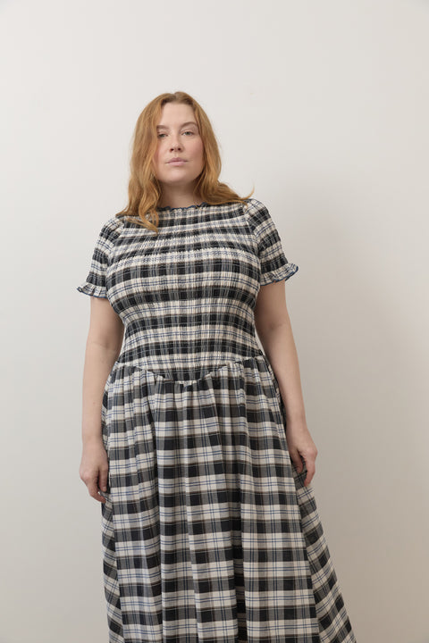 Ink Plaid Marta Dress