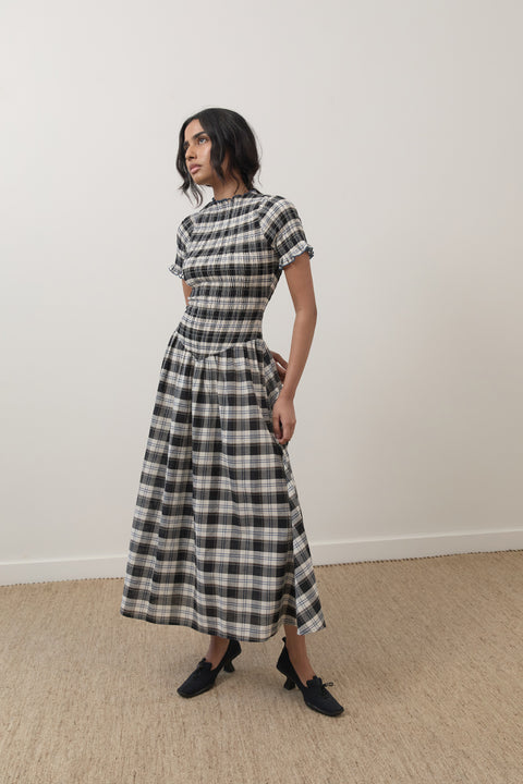 Ink Plaid Marta Dress