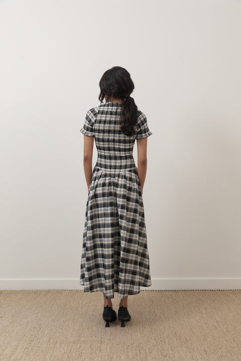 ruched marta dress in butter apres studio Apres Studio Dress Marta