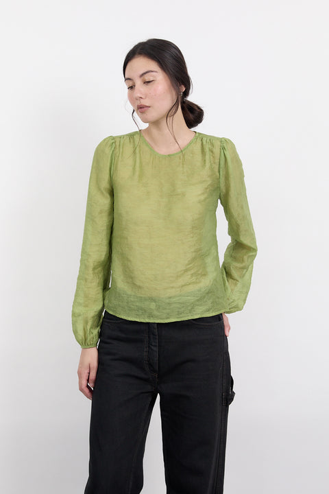 Jade Garden Jacquard Blouse