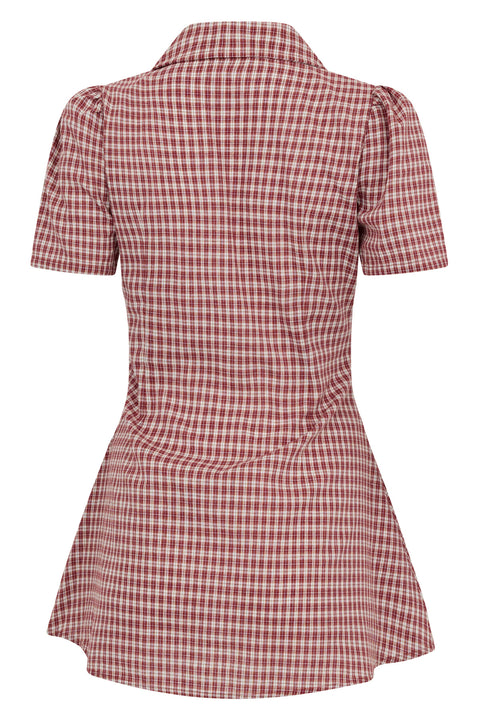 Jam Gingham Button Front Dress