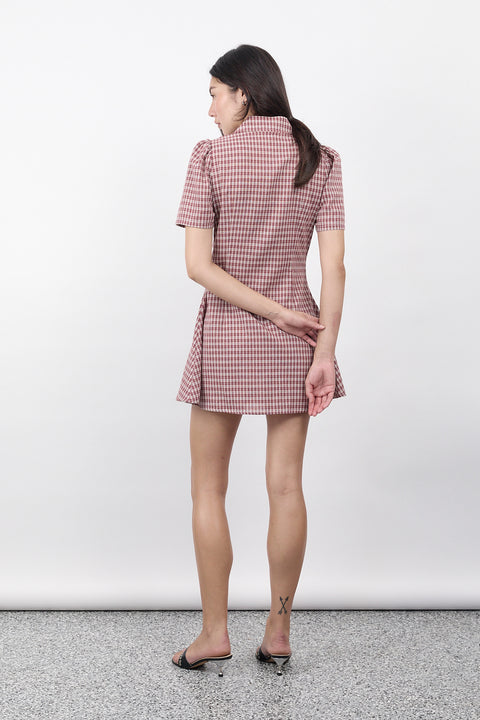 Jam Gingham Button Front Dress