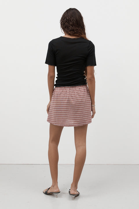 Jam Gingham Mini Skirt