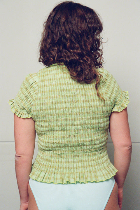 Lime Ruched Tee