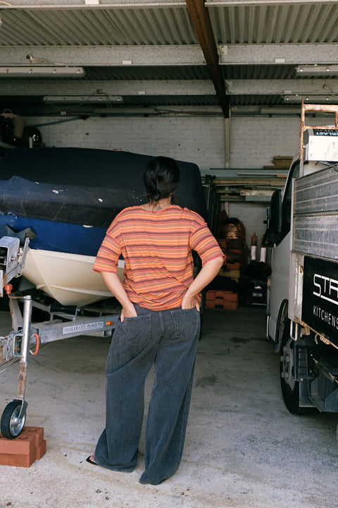 Marigold Stripe Hemp Tee