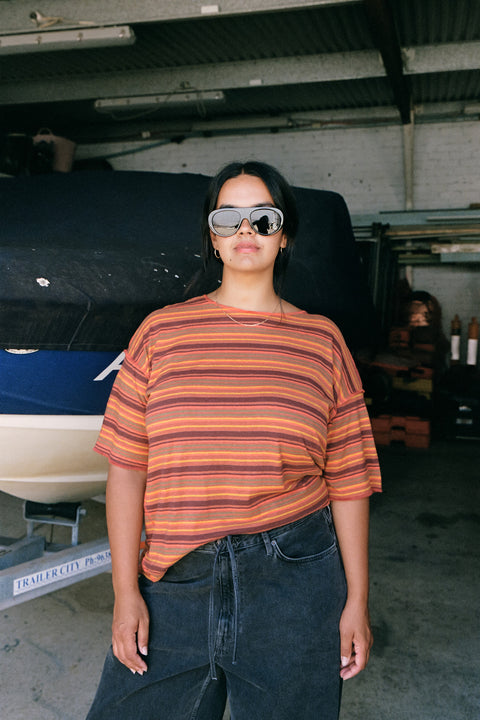 Marigold Stripe Hemp Tee