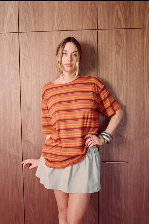 Marigold Stripe Hemp Tee