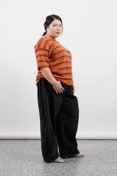 Marigold Stripe Hemp Tee
