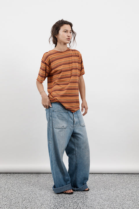 Marigold Stripe Hemp Tee
