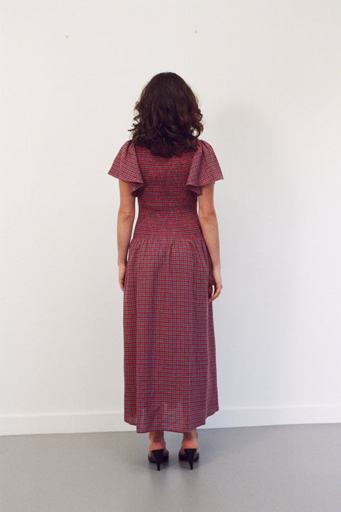 Plum Gingham Marlo Dress