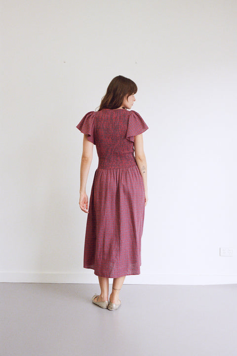 Plum Gingham Marlo Dress