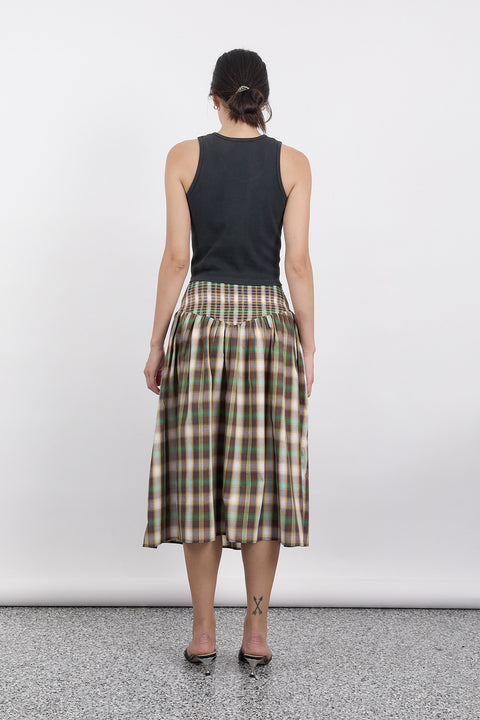 Martini Ruched Midi Skirt