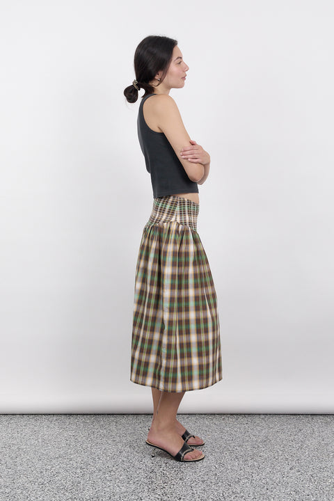 Martini Ruched Midi Skirt