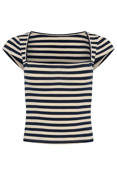 Navy Stripe Bridgette Tee