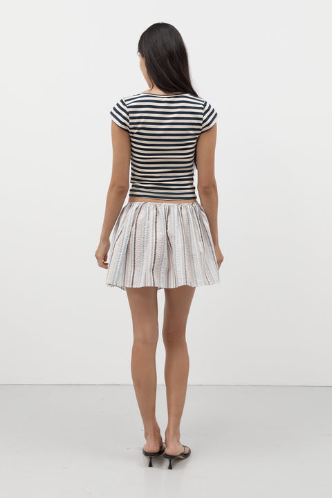 Navy Stripe Bridgette Tee