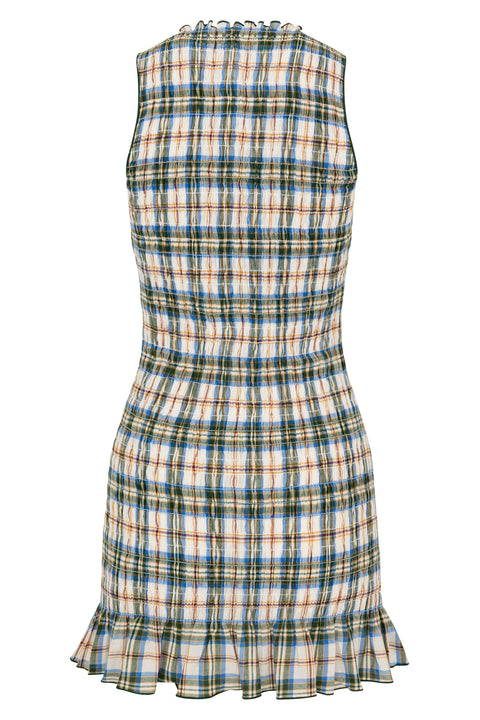 ruched mini dress in biscuit plaid apres studio Preorders are open for the Biscuit Plaid Picnic dress. Orders shipping out next week