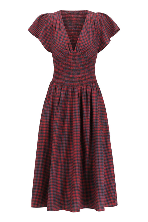 Plum Gingham Marlo Dress