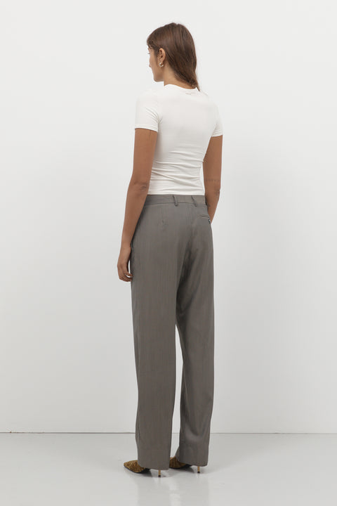 Pinstripe Tailored Wool Pant