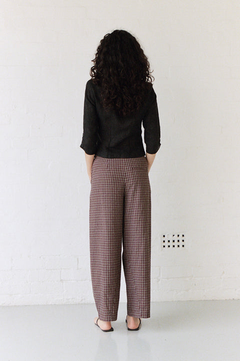Plaid Panel Trouser