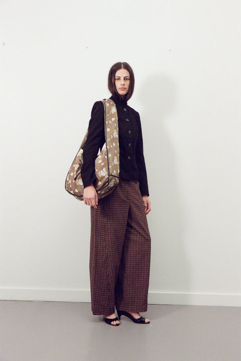 Plaid Panel Trouser